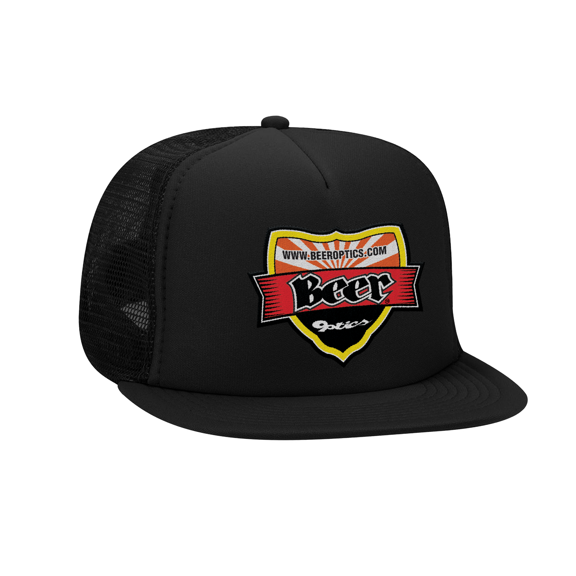 Beer Optics Flat bill Trucker Patch Hat