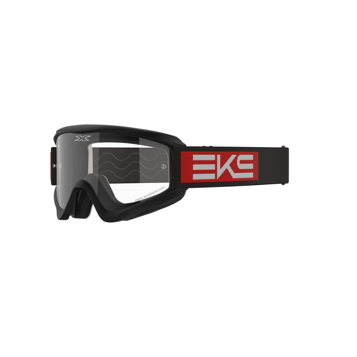 GOX Flat-Out Goggle EKS Black Red - Clear