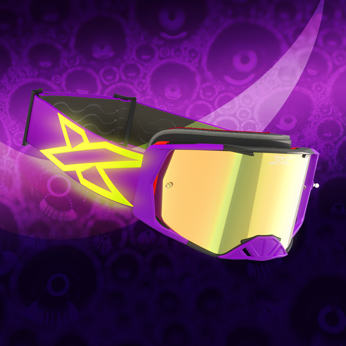 Lucid Goggle Caliber Purple - Gold Mirror Lens