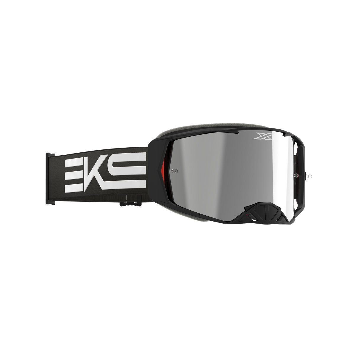 Lucid Goggle EKS Flag Black White - Silver Mirror Lens
