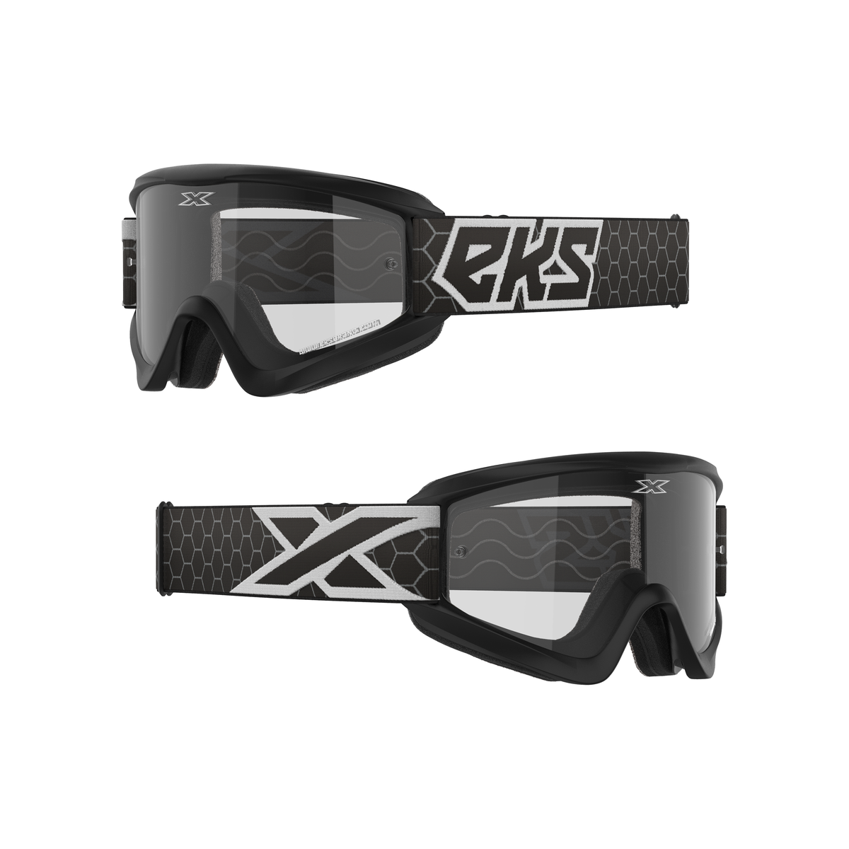 GOX Flat-Out Clear Goggle Flat Black, White