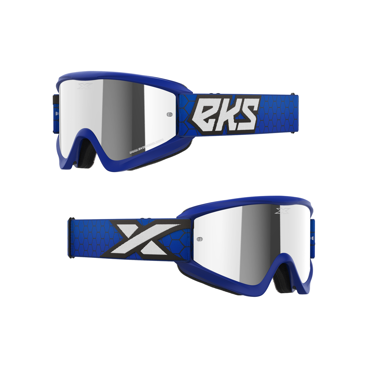 GOX Flat-Out Mirror Goggle Royal Blue - Silver Mirror Lens