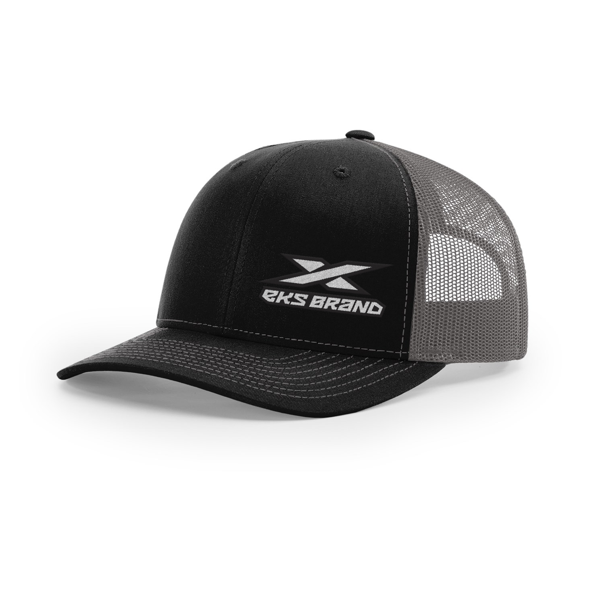 EKS Brand snap back, half mesh hat.