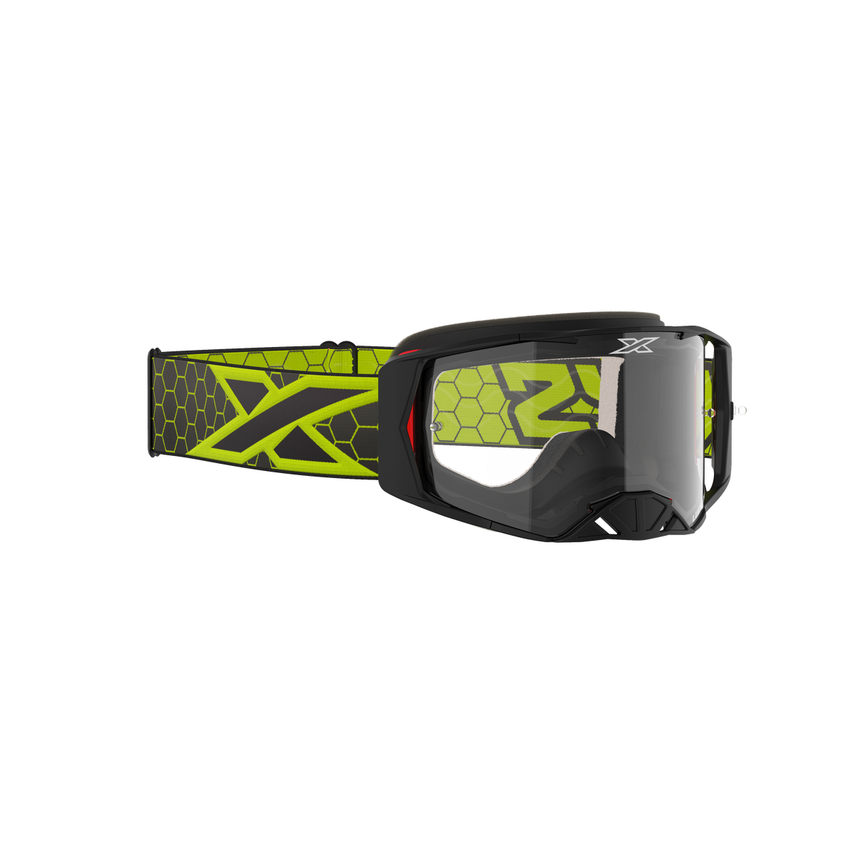 Lucid Goggle Black &amp; Flo Yellow - Clear Lens
