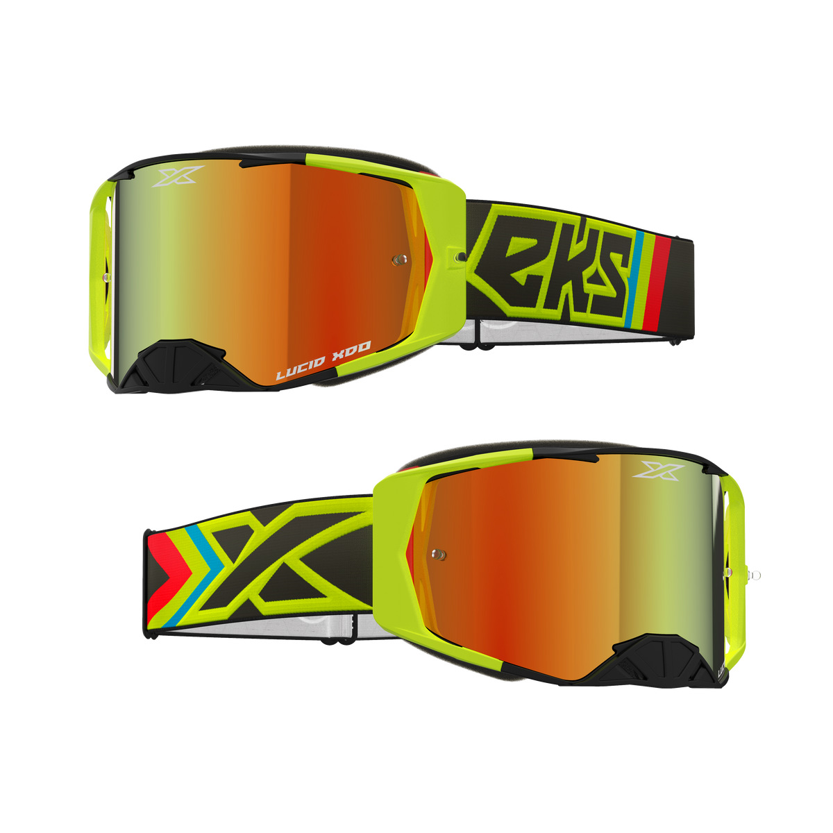 Lucid Goggle Flo Fire - Red Mirror Lens